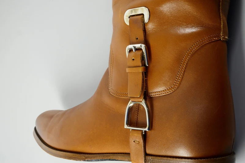 Stiefel Leder cognac