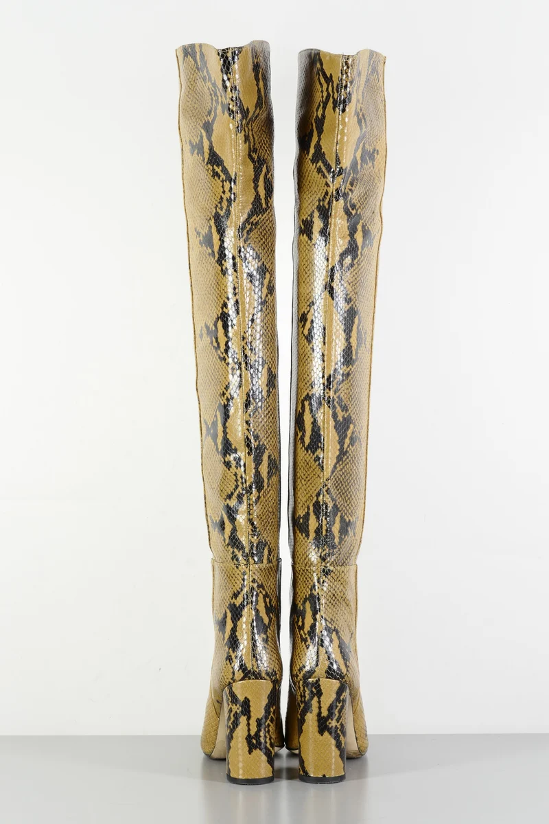 Overknees Leder braun