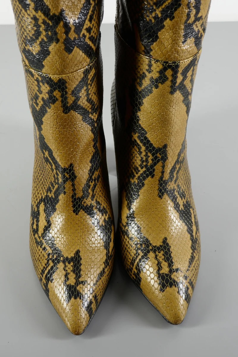 Overknees Leder braun