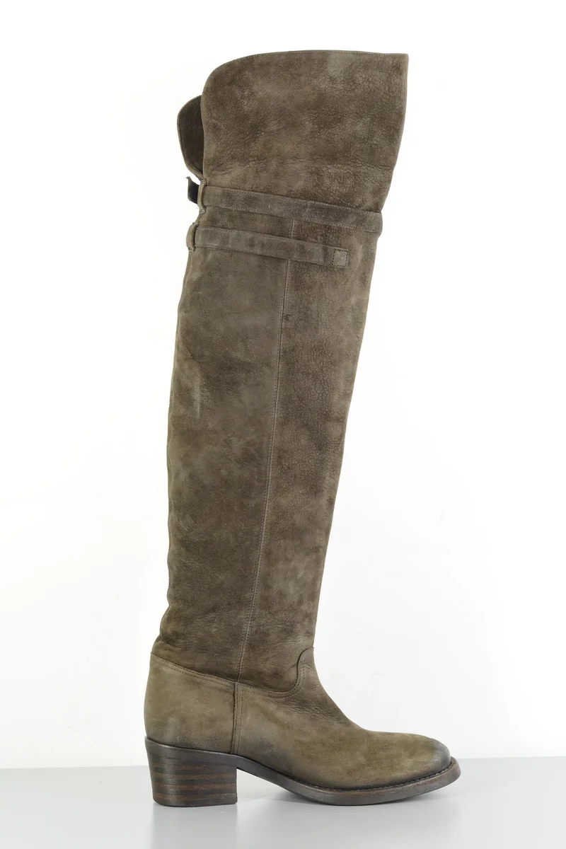Overknees Wildleder schlamm
