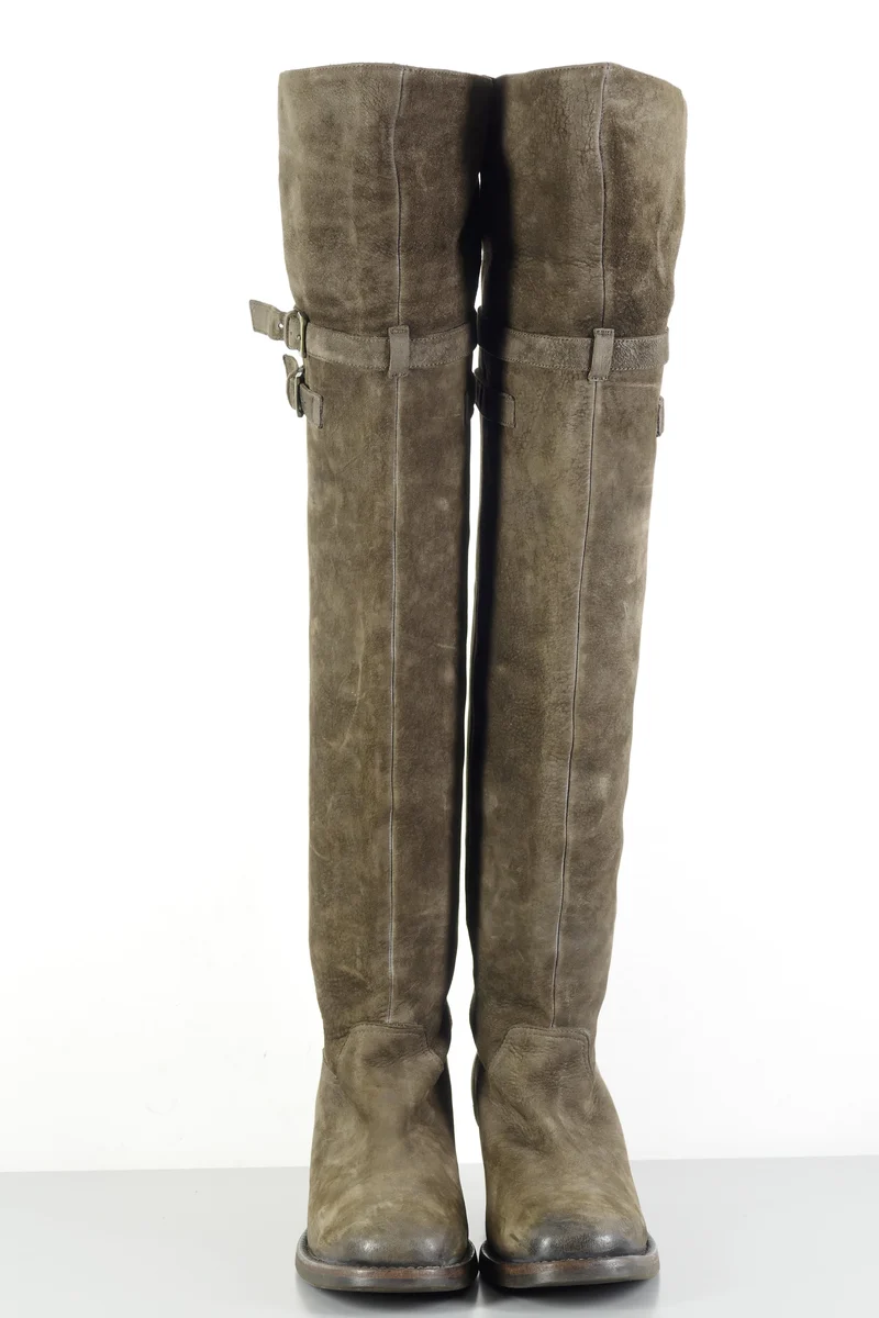Overknees Wildleder schlamm