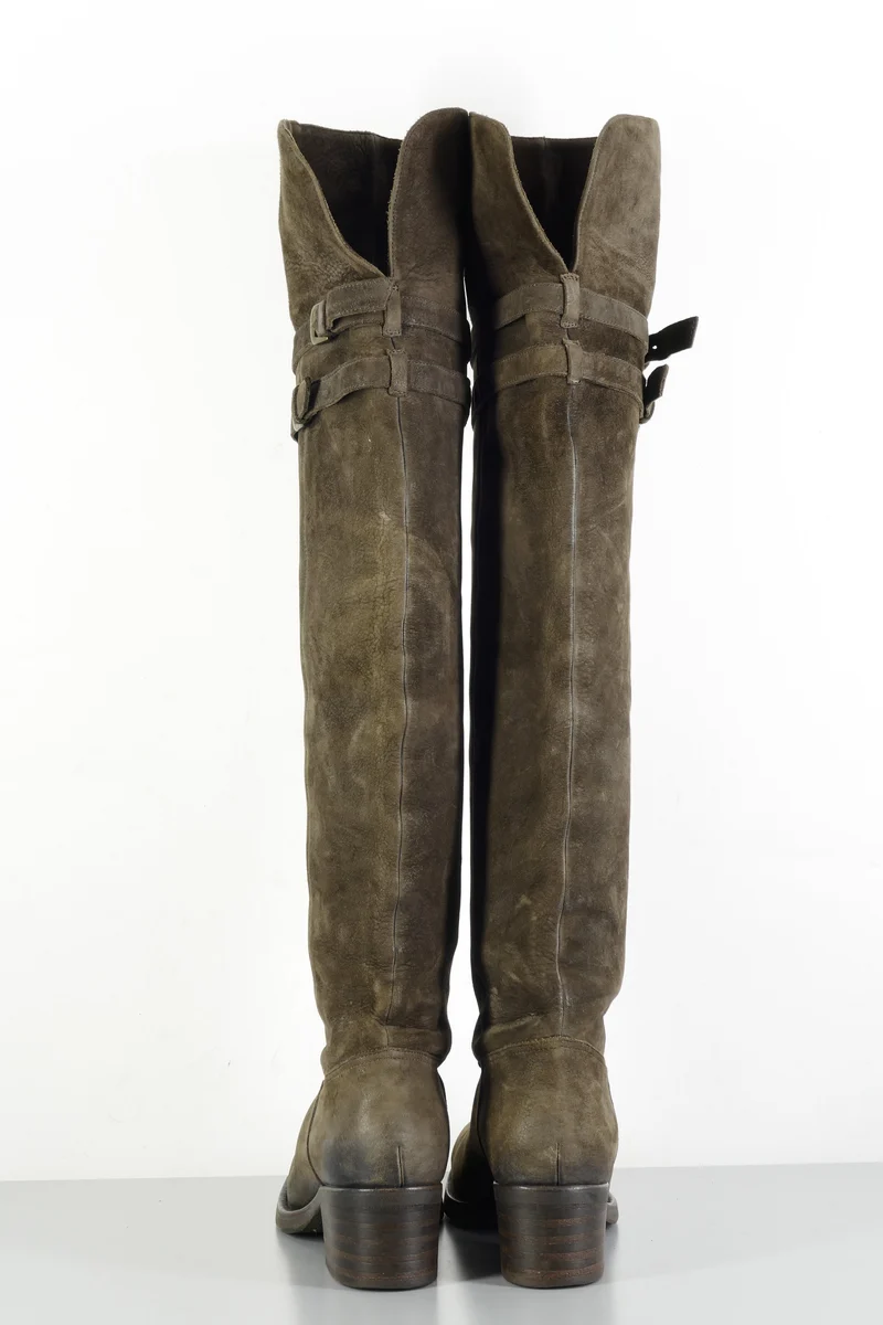 Overknees Wildleder schlamm