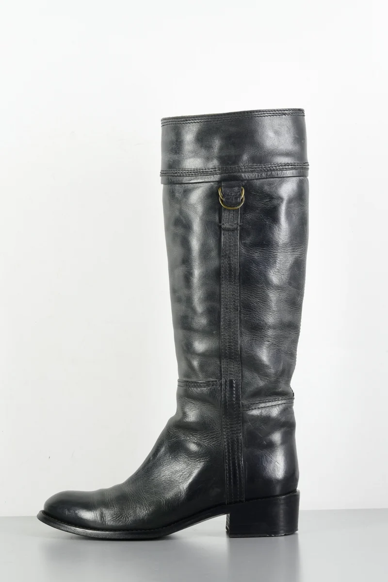 Stiefel Leder anthrazit