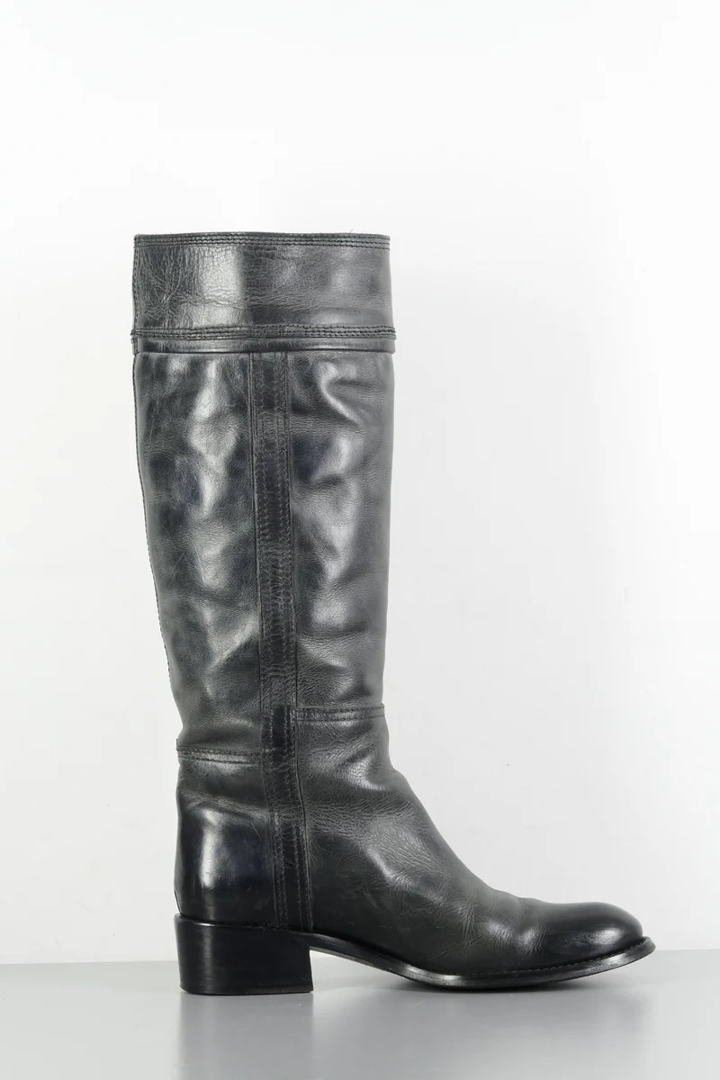 Stiefel Leder anthrazit