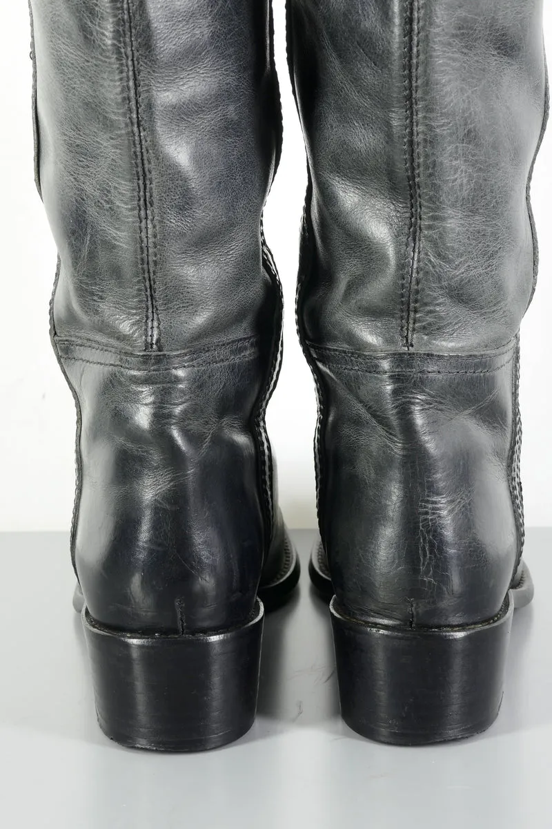 Stiefel Leder anthrazit
