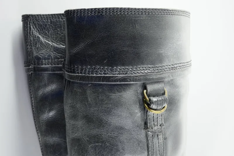 Stiefel Leder anthrazit