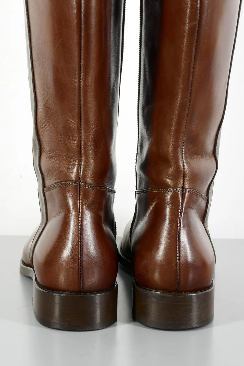 Stiefel Leder kastanie