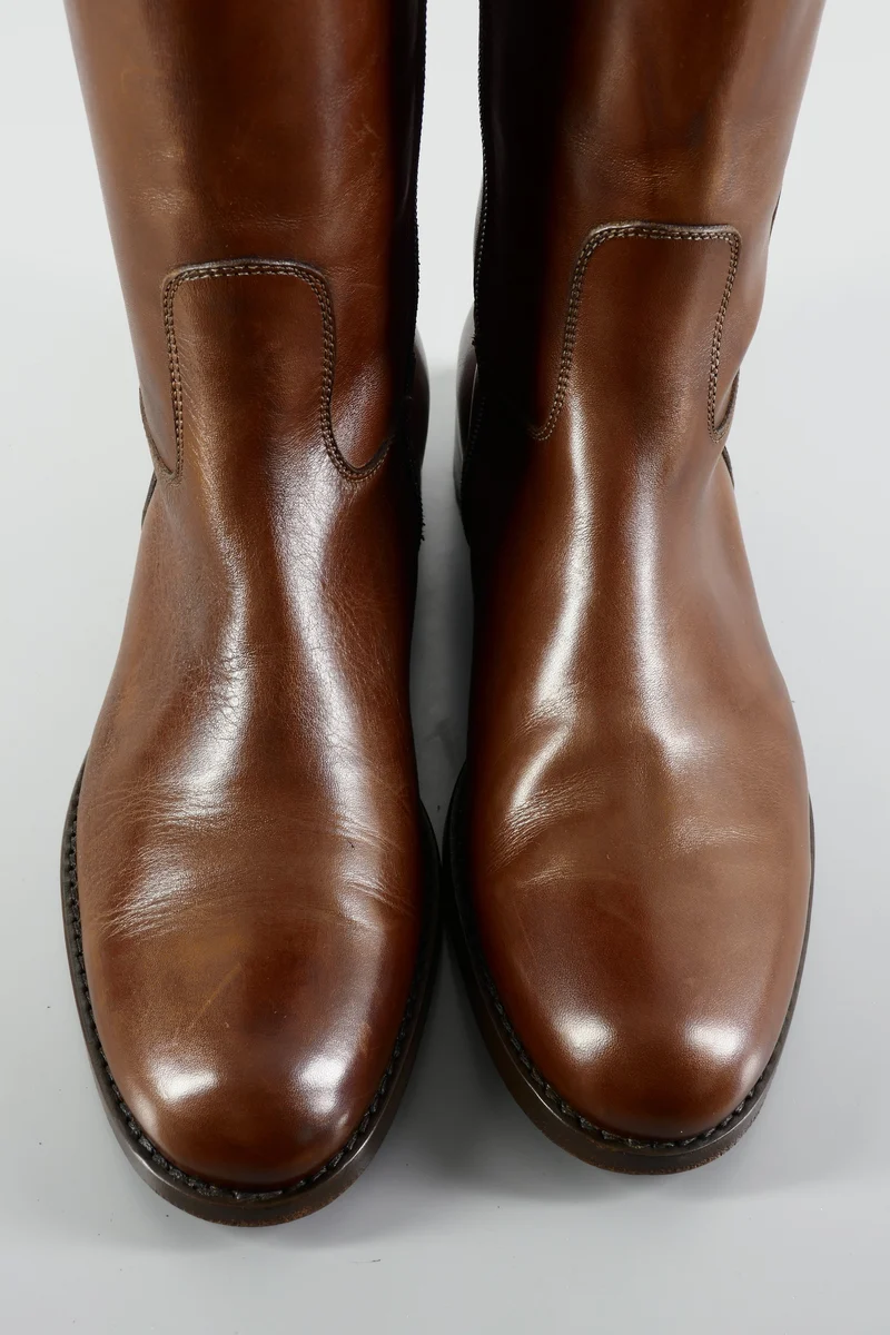 Stiefel Leder kastanie