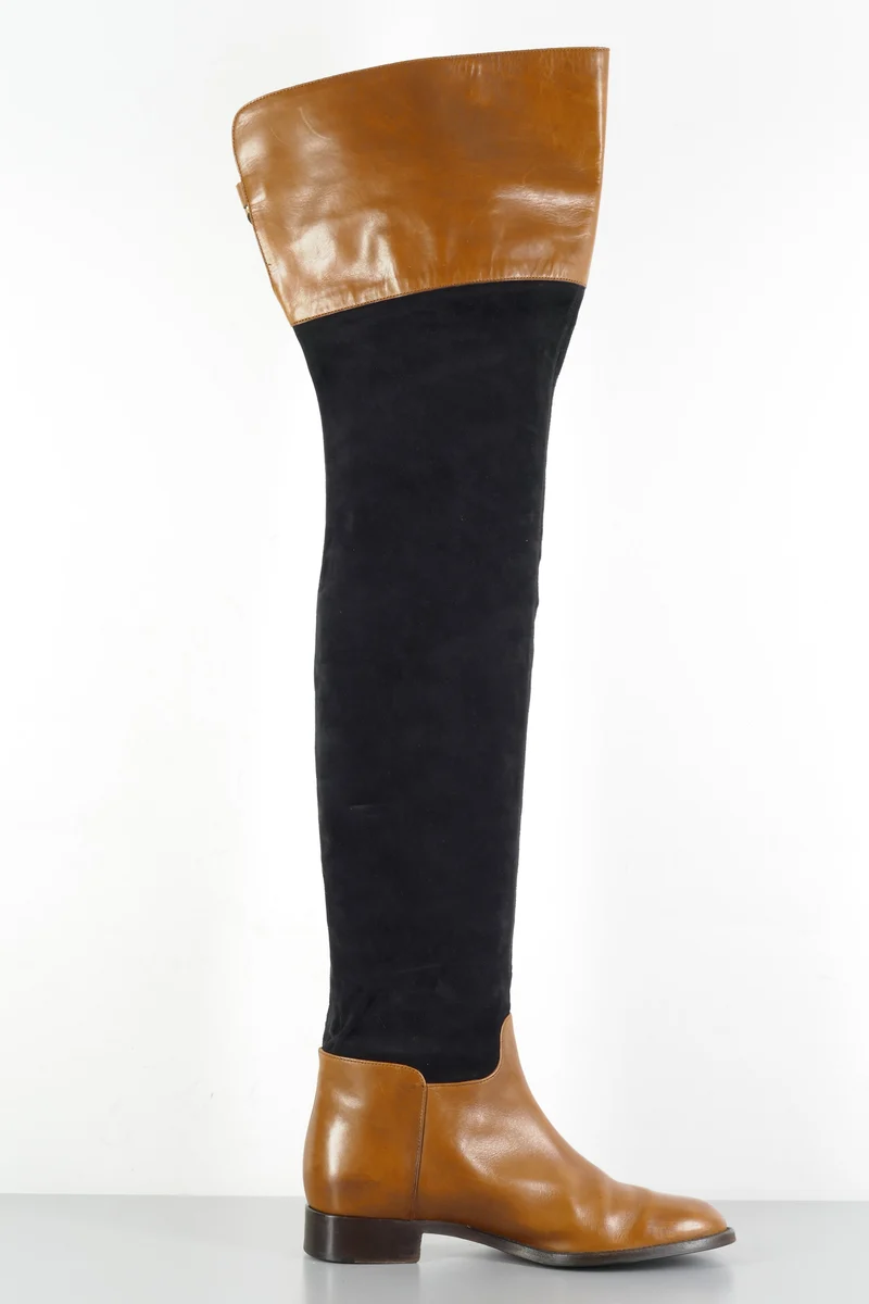 Overknees Wildleder mehrfarbig