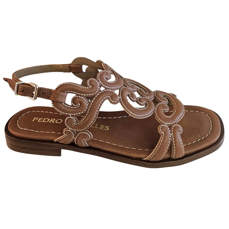 Pedro Miralles, flache Sandalette in Braun