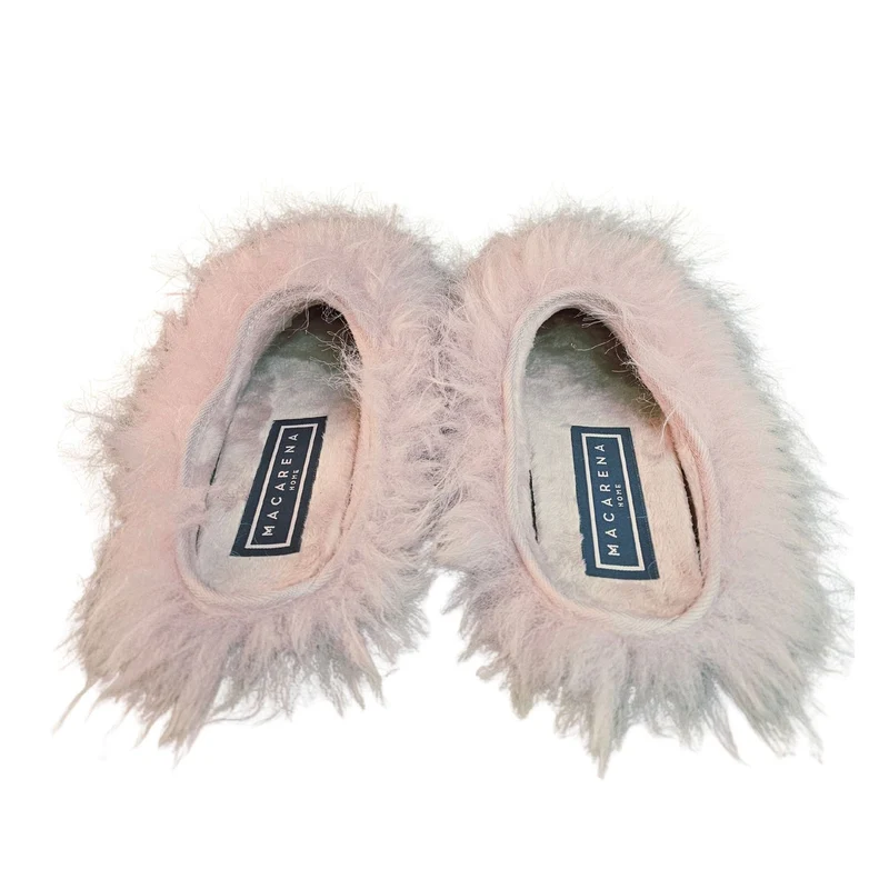 Macarena,Hausschuh, Pantolette in plüschigen Rosa