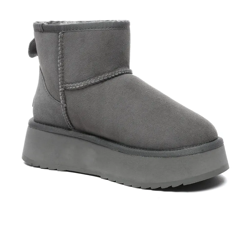 Mini Platform Sheepskin Winter Boots