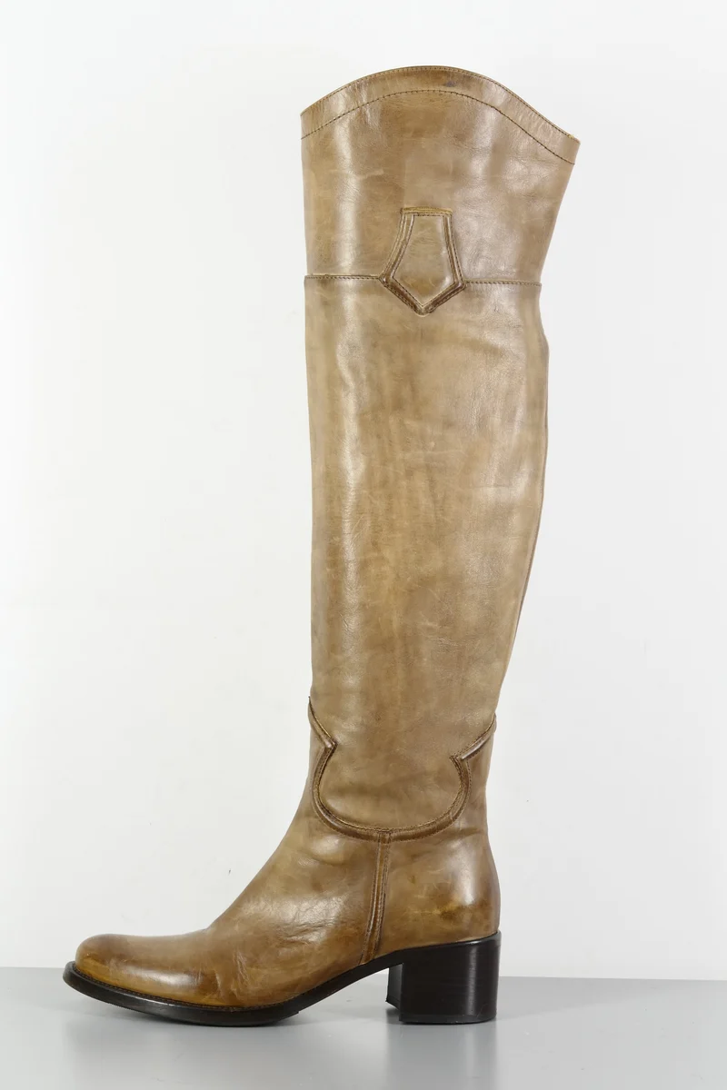 Hohe Stiefel Leder braun
