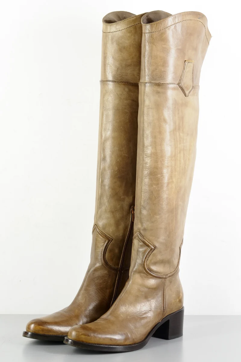 Hohe Stiefel Leder braun