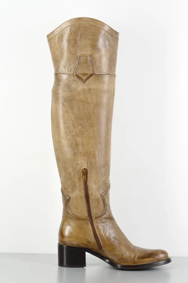 Hohe Stiefel Leder braun
