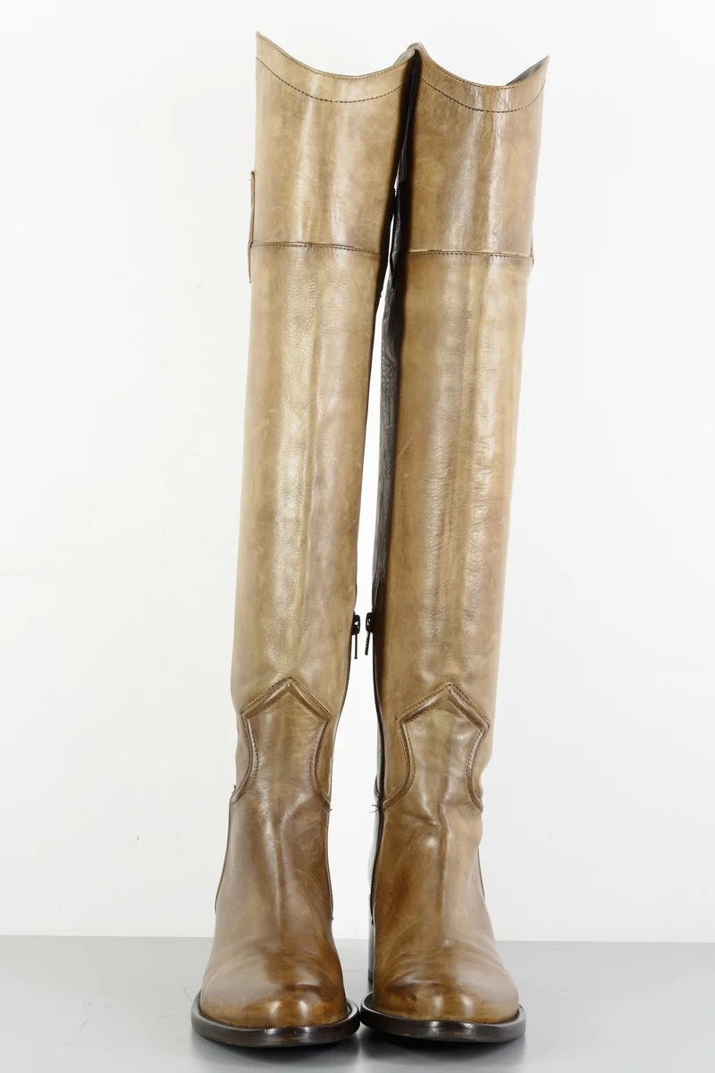 Hohe Stiefel Leder braun