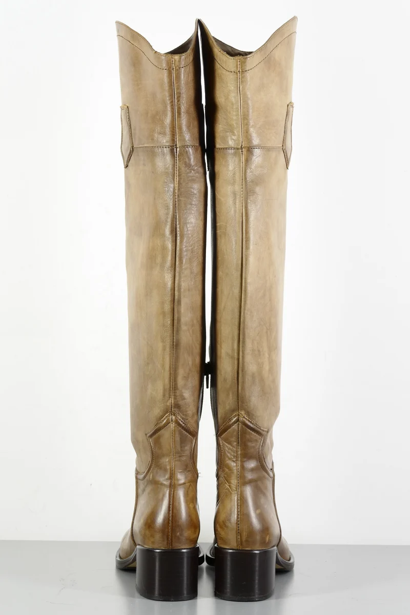 Hohe Stiefel Leder braun