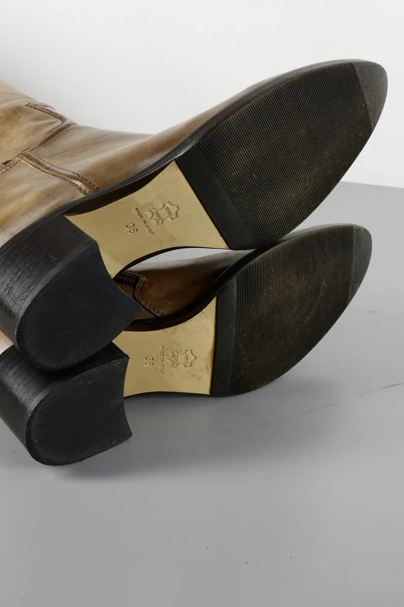 Hohe Stiefel Leder braun