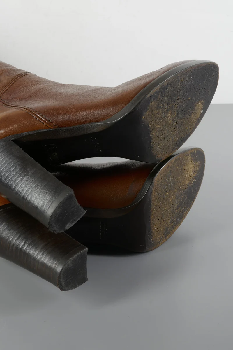 Hohe Stiefel Leder kastanie