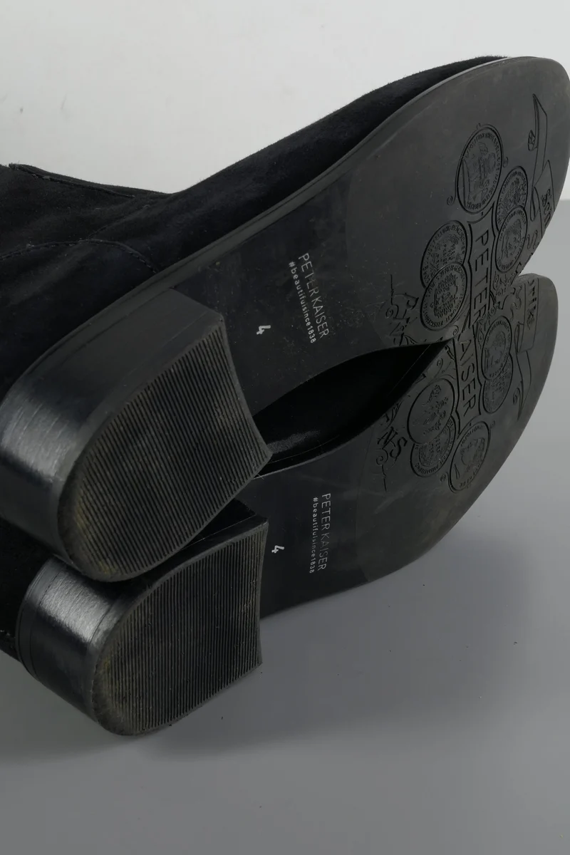 Overknees Wildleder schwarz