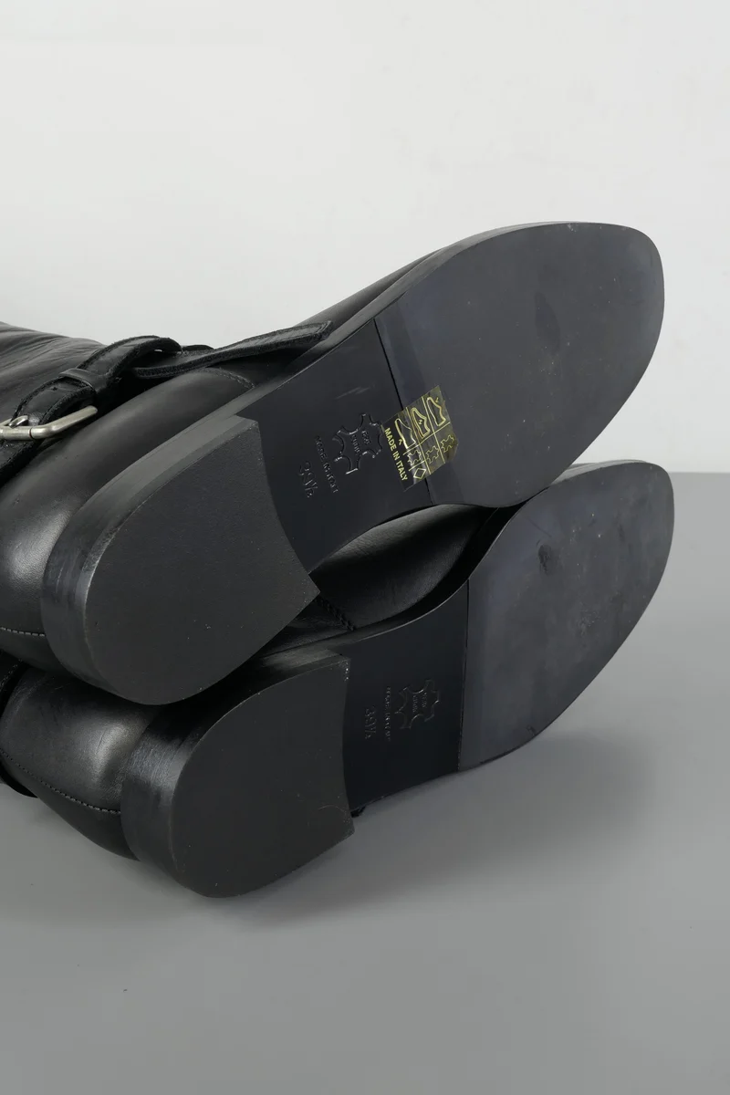 Stiefel Leder schwarz