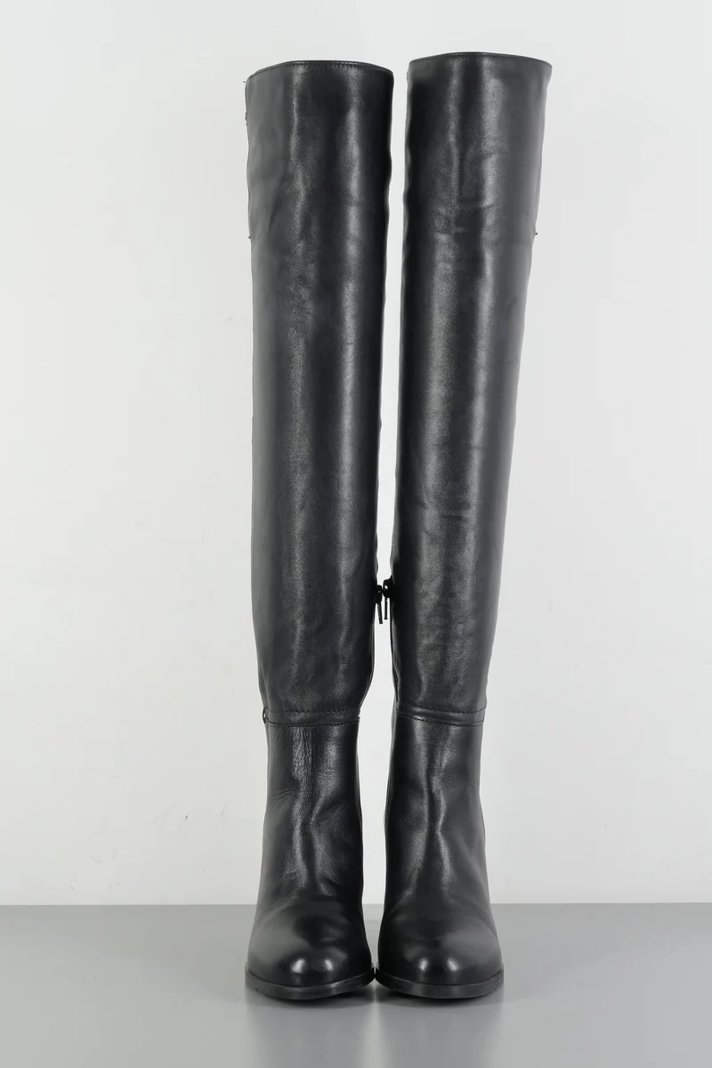 Hohe Stiefel Leder schwarz