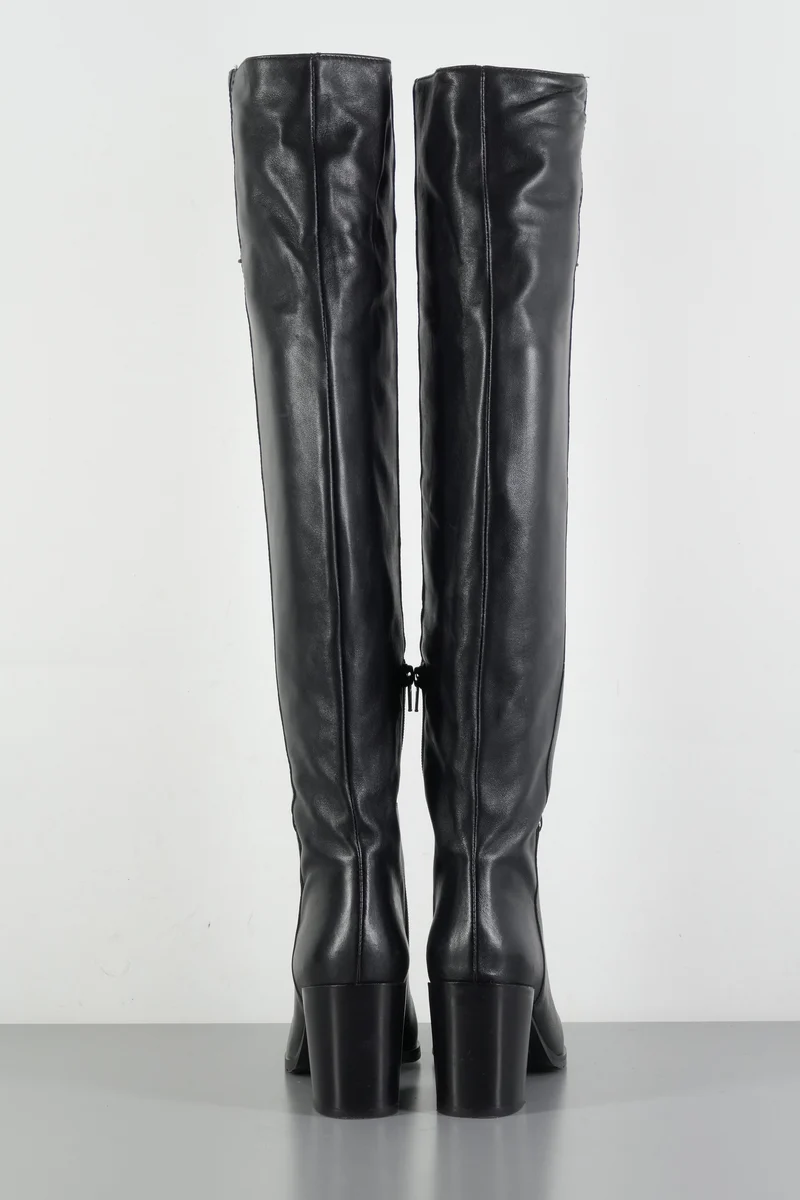 Hohe Stiefel Leder schwarz