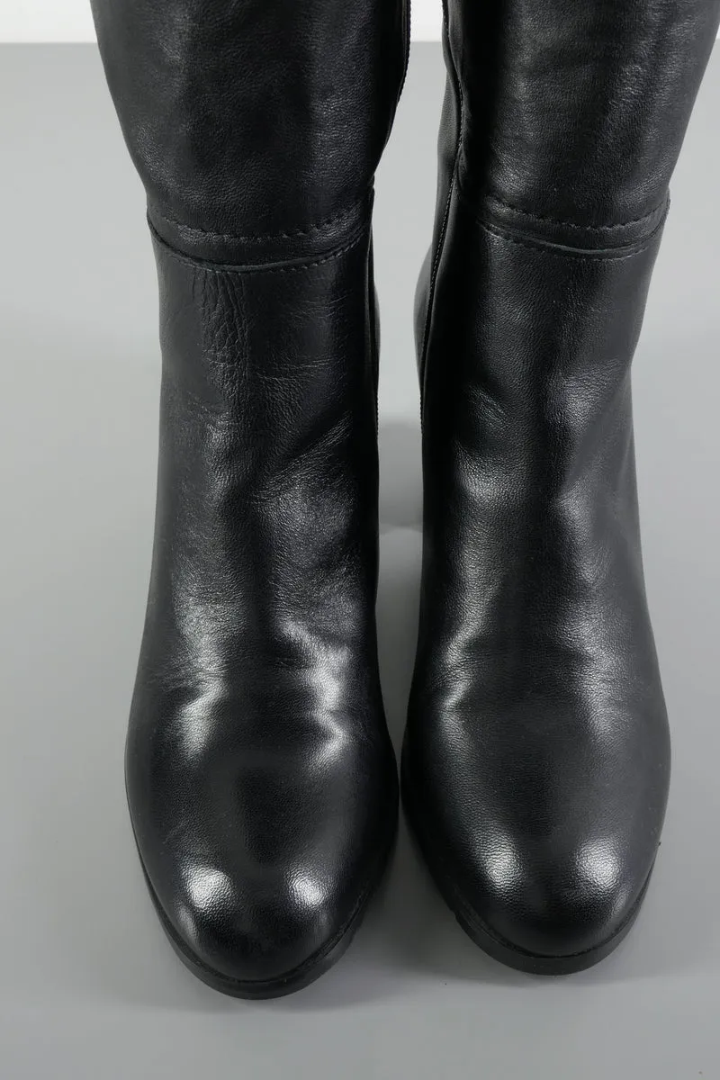 Hohe Stiefel Leder schwarz