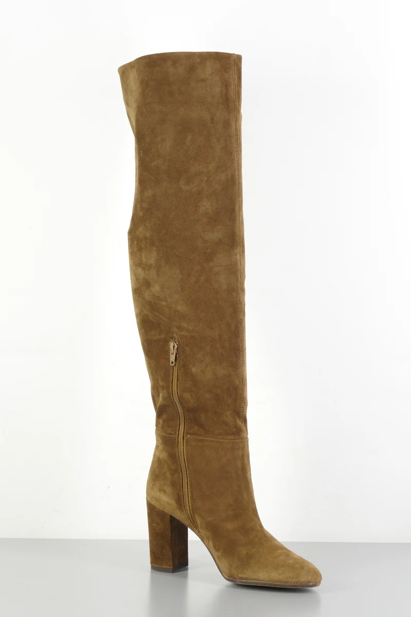 Hohe Stiefel Wildleder khaki