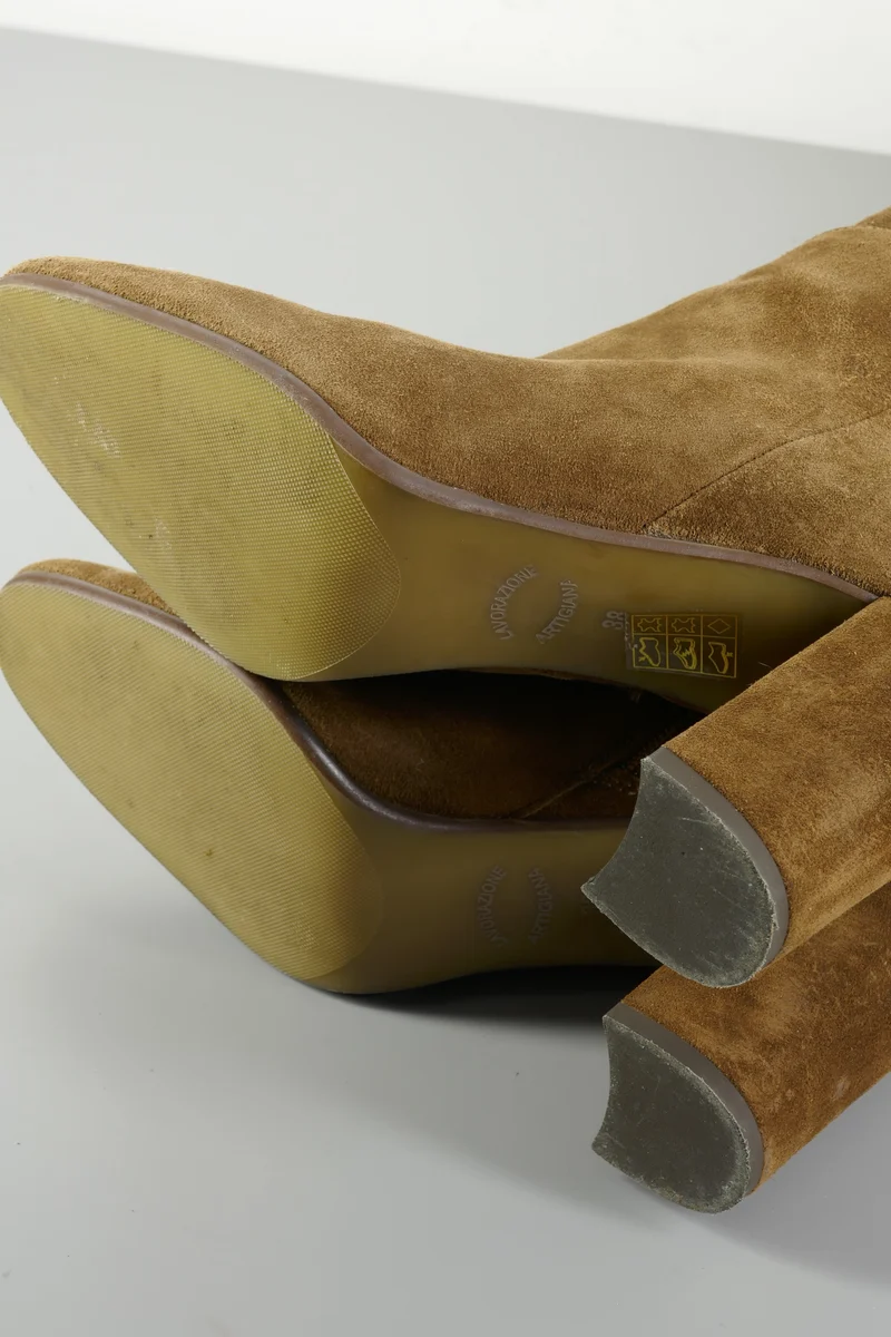 Hohe Stiefel Wildleder khaki