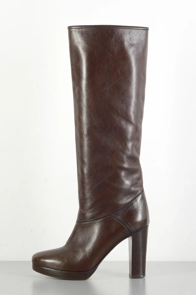 Stiefel Leder kastanie