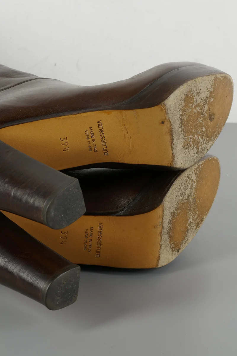 Stiefel Leder kastanie