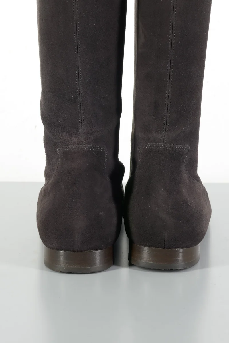 Hohe Stiefel Wildleder dunkelbraun