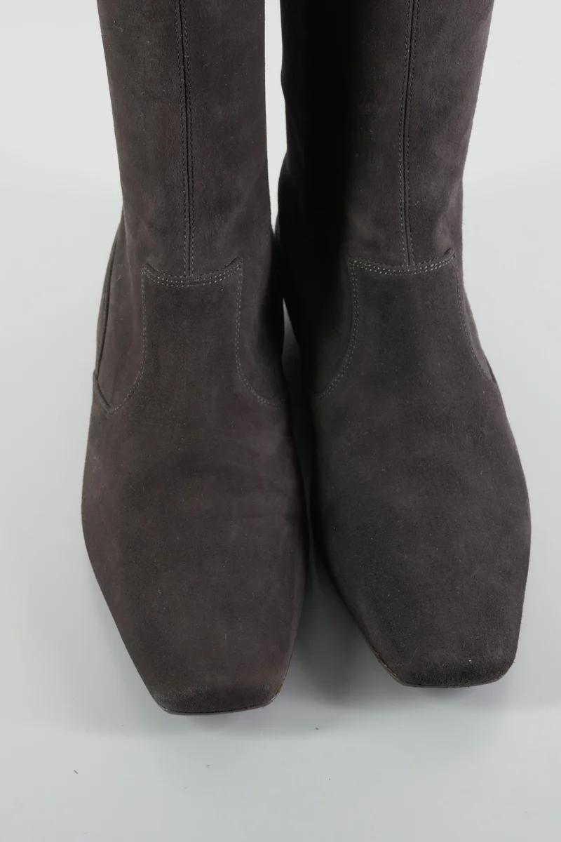 Hohe Stiefel Wildleder dunkelbraun