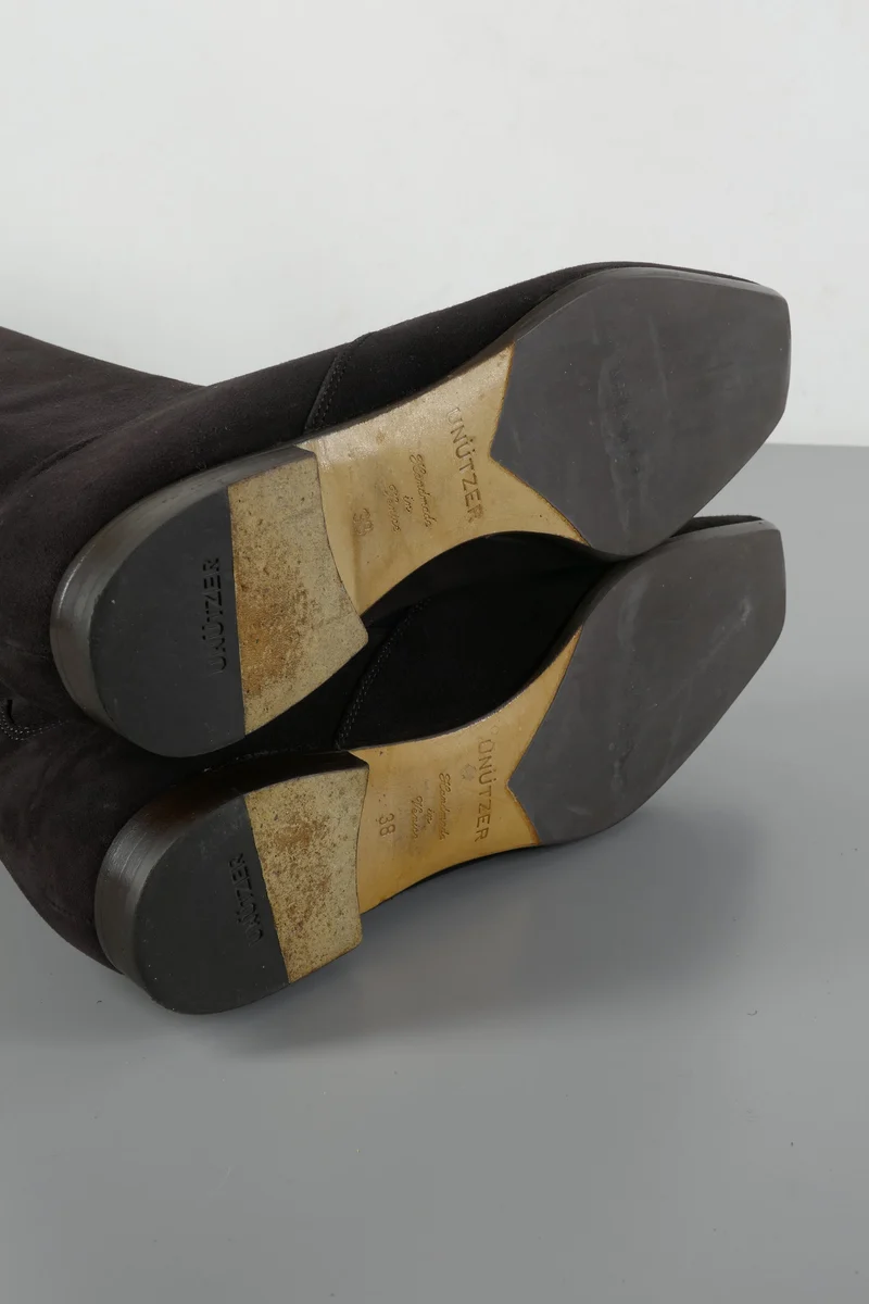 Hohe Stiefel Wildleder dunkelbraun