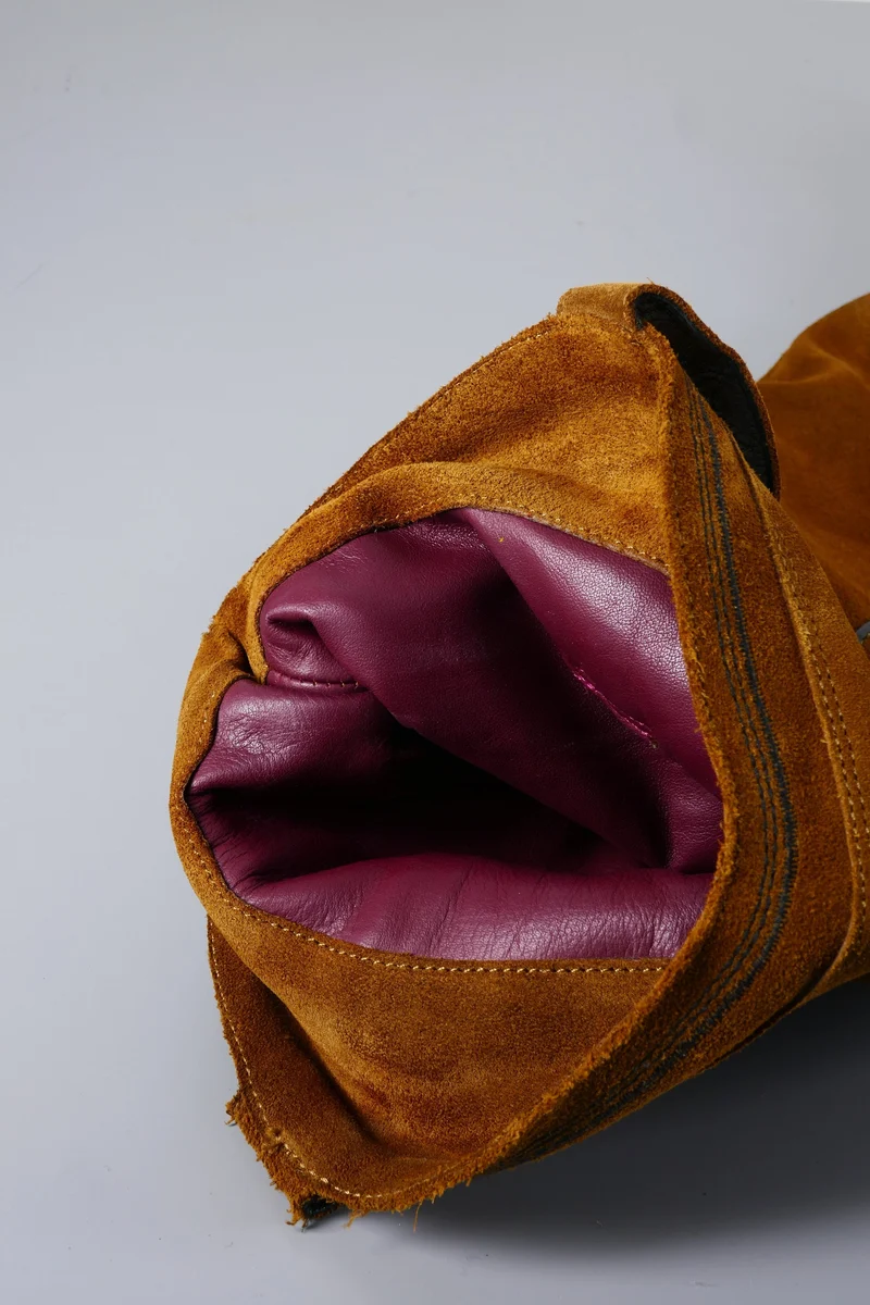 Hohe Stiefel Wildleder cognac