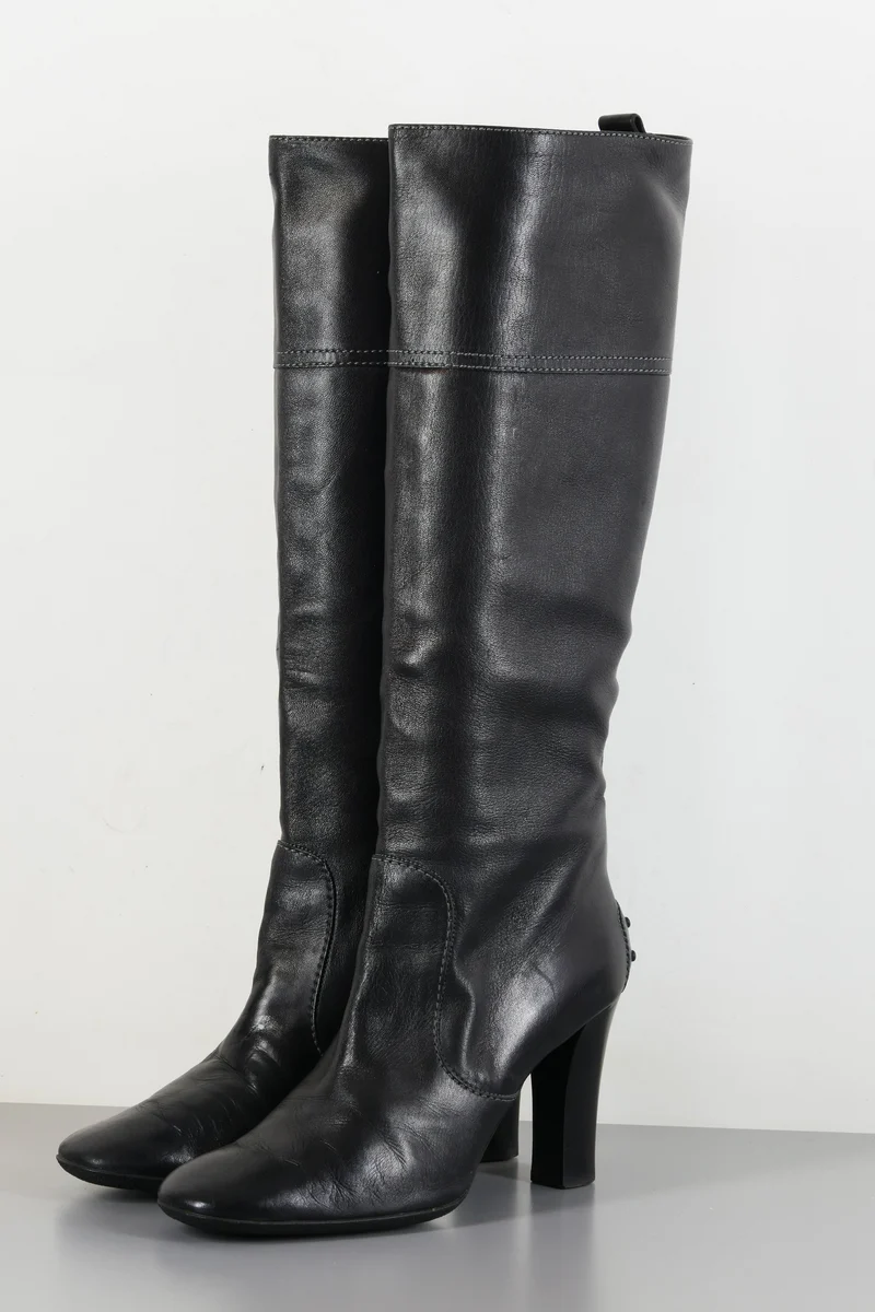 Stiefel Leder schwarz