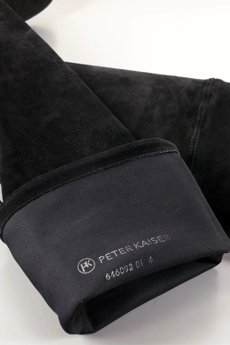 Overknees Wildleder schwarz
