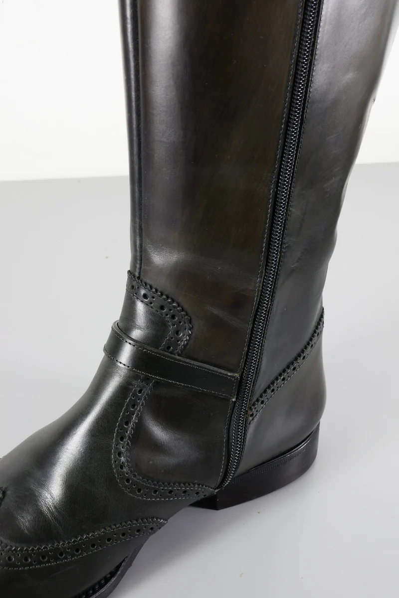 Stiefel Leder dunkelgrün