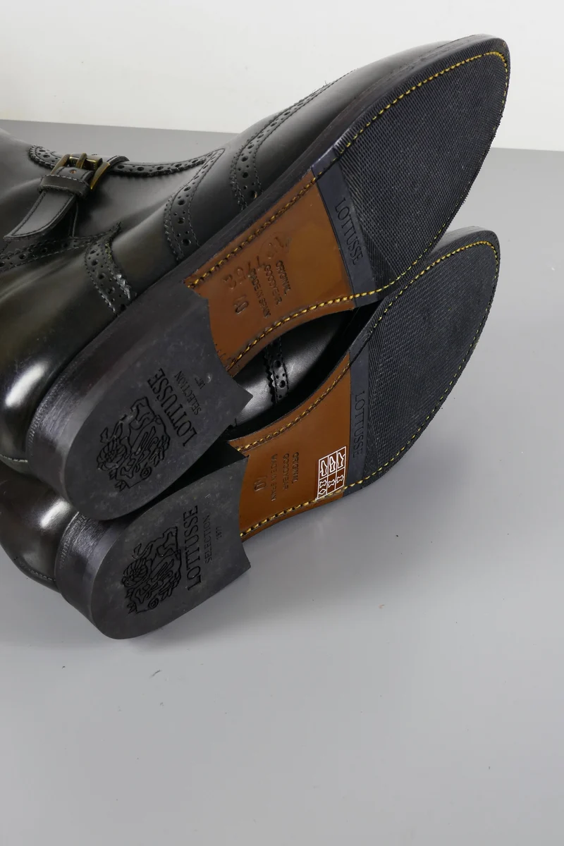 Stiefel Leder dunkelgrün