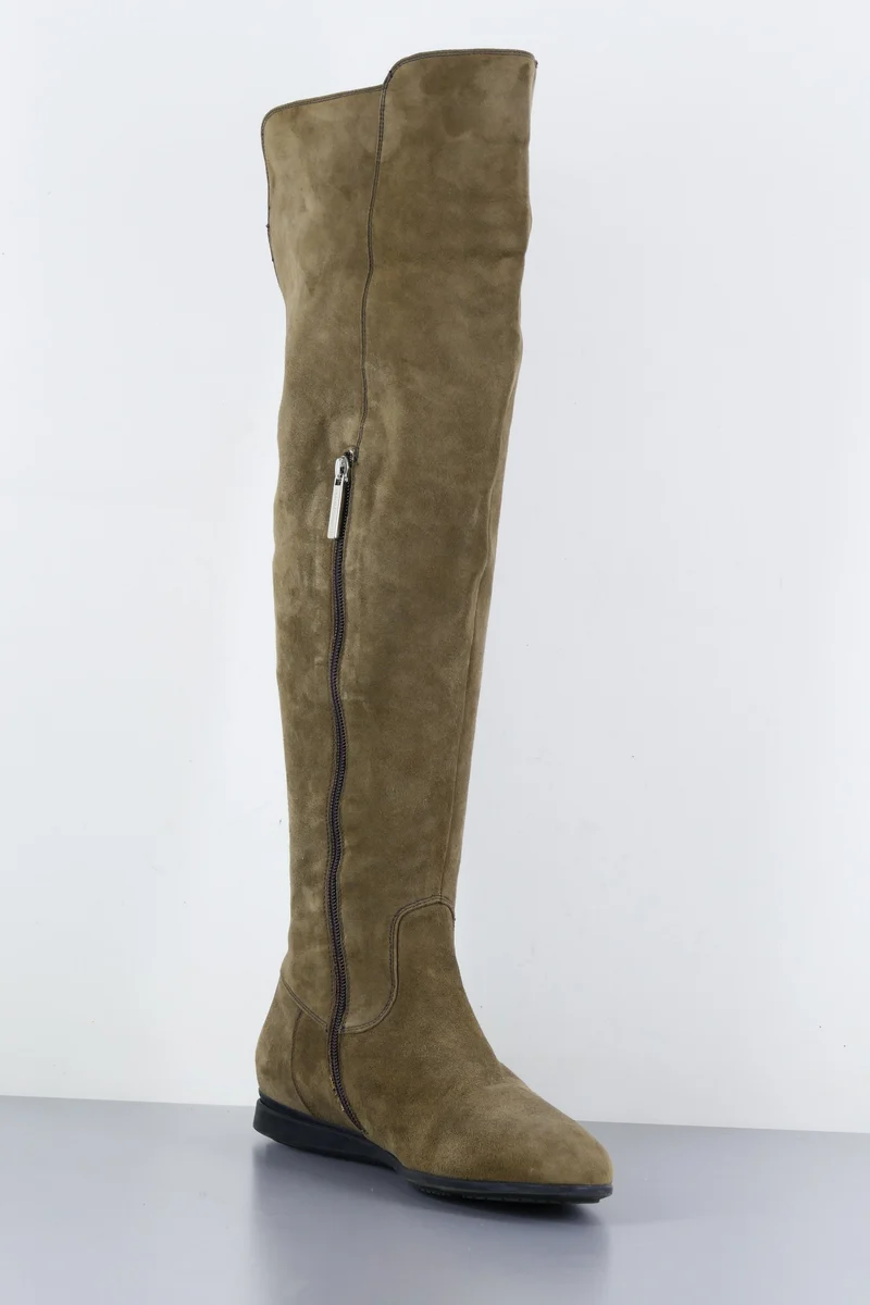 Overknees Wildleder schlamm