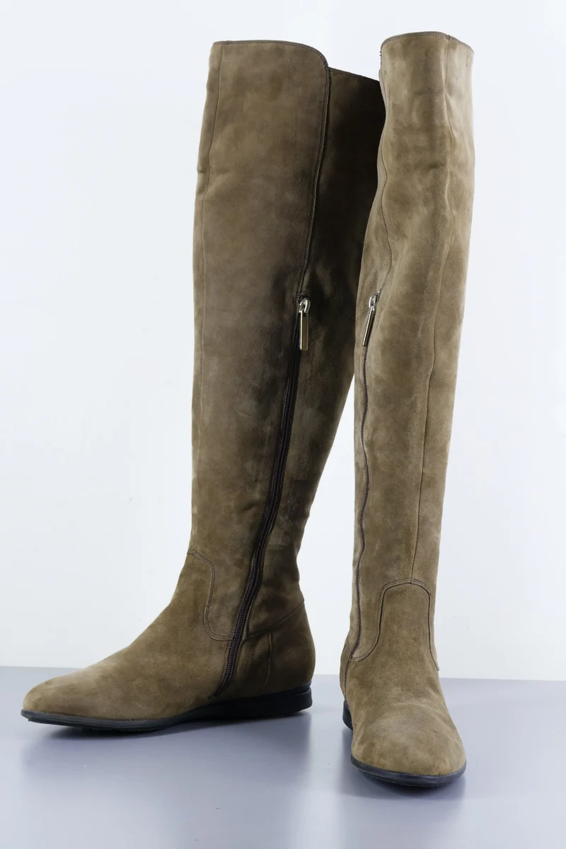 Overknees Wildleder schlamm