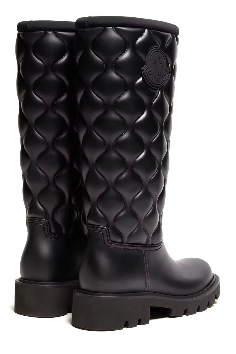 Moncler Damen Regenstiefel Kickstream Quilt Schwarz