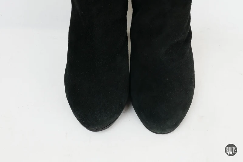 Overknees Wildleder schwarz