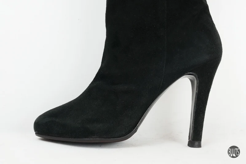 Overknees Wildleder schwarz