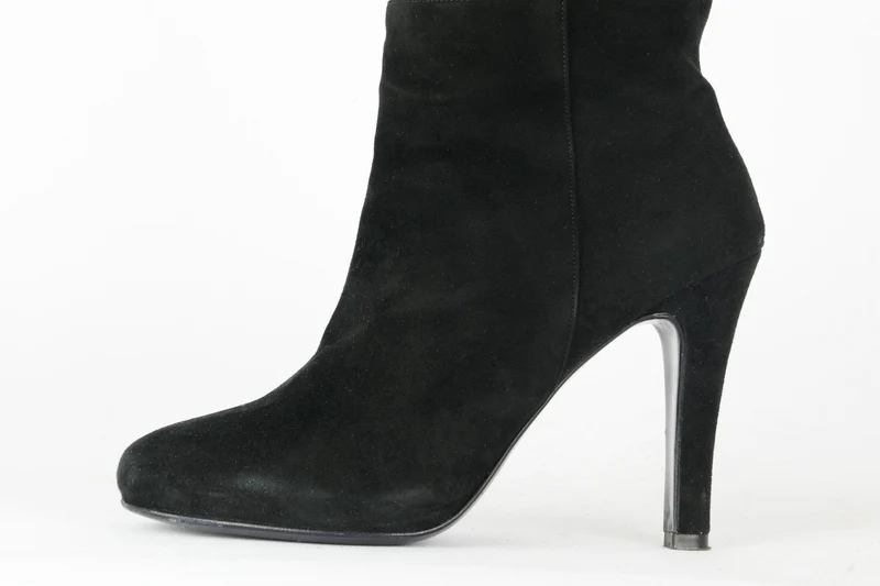Overknees Wildleder schwarz