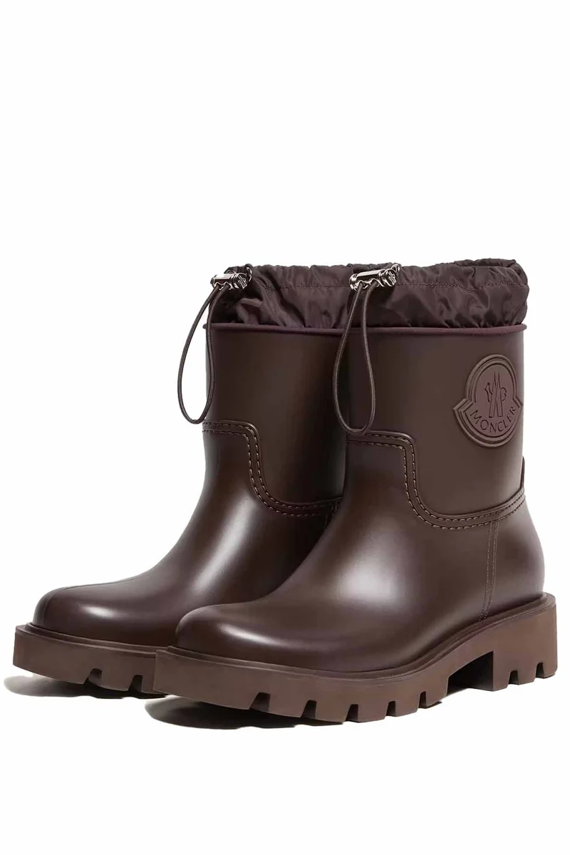 Moncler Damen Regenstiefel Kickstream Braun