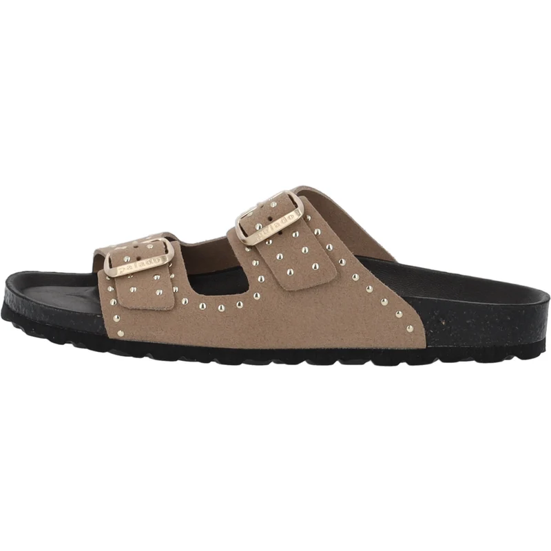 Elaha Rivet Velours Premium Leather Beige