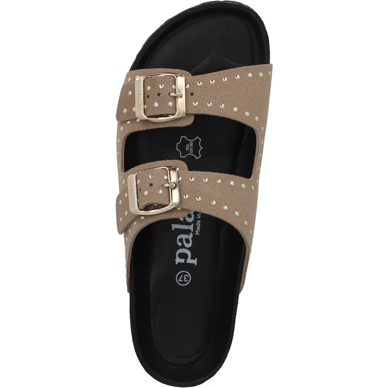 Elaha Rivet Velours Premium Leather Beige
