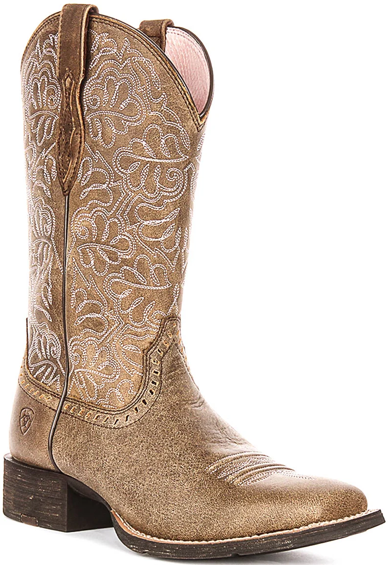 Ariat Round Up Remuda In Brown Pink For Women